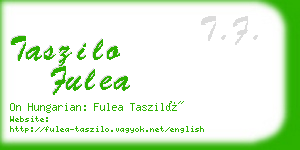 taszilo fulea business card